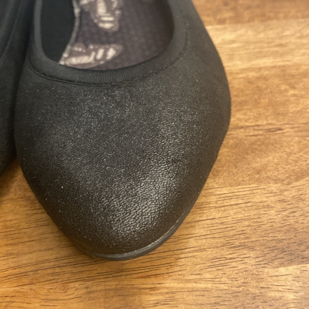 Skechers Black Ballet Flats Comfy Slip On Round Toe Fabric Shoes Size 10 - Picture 7 of 13